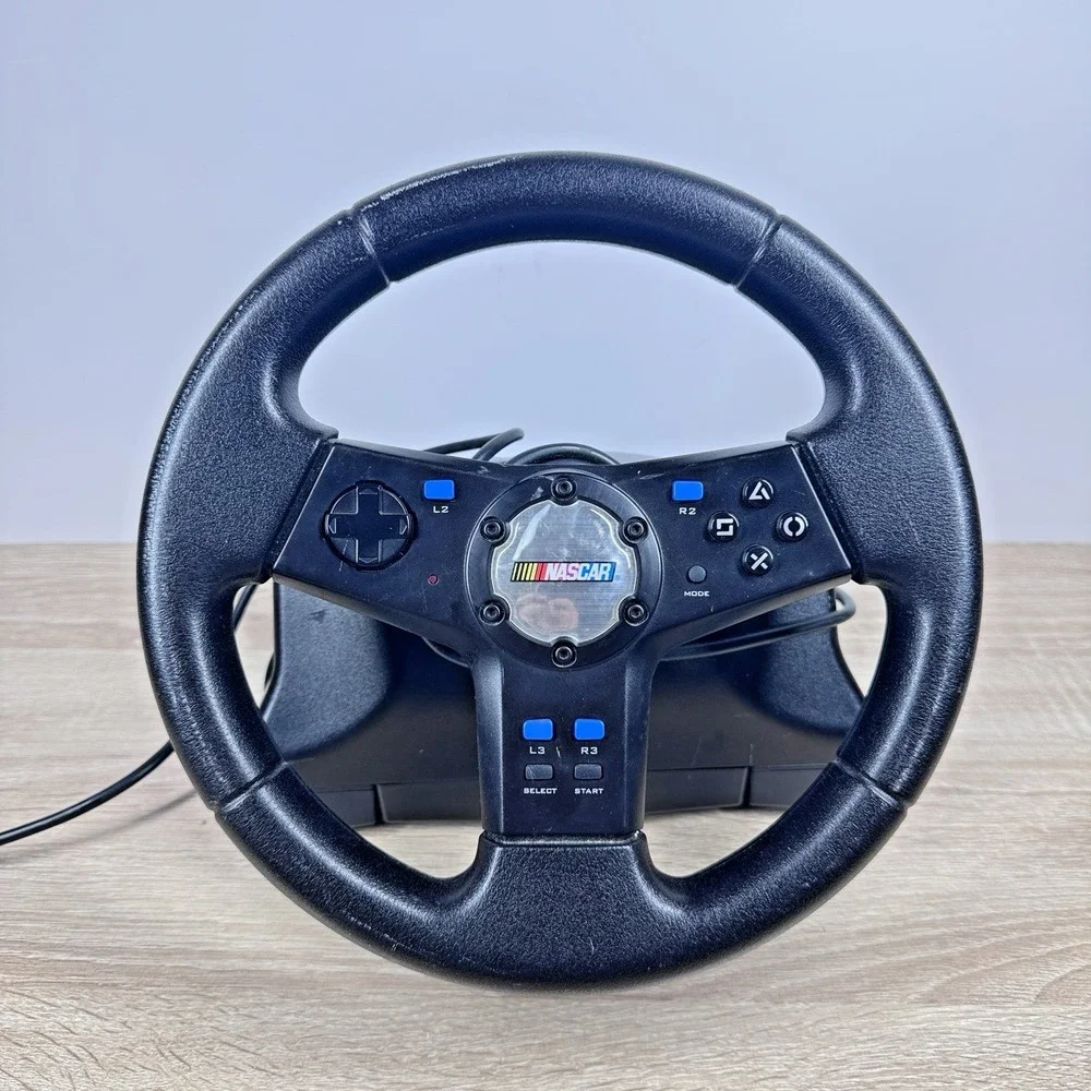 Logitech NASCAR Racing Wheel Controller Black Untested Vintage Gaming Wheel